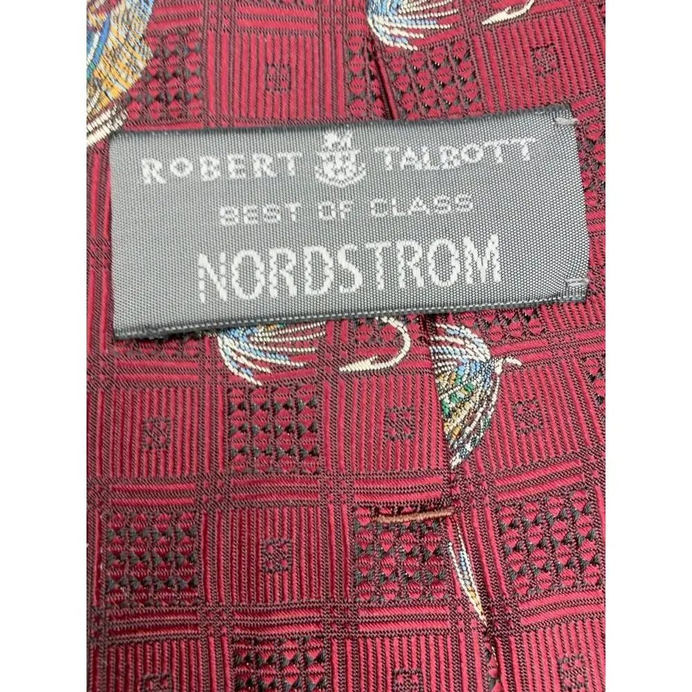 Robert Talbott Best of Class Nordstrom Silk Tie Fly Fishing Lures 59” Hand Sewn